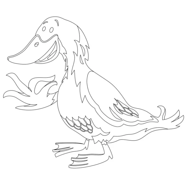 Cartoon Farm Duck Bird Vector Graphic — Stockvektor