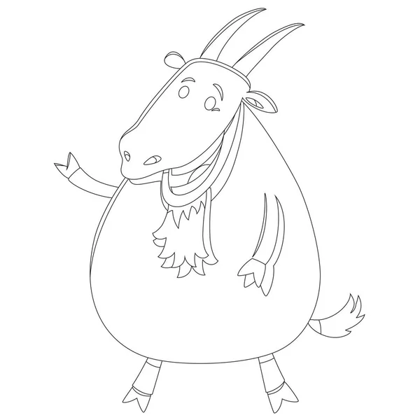 Cartoon Farm Goat Vector Graphic — Stockvektor