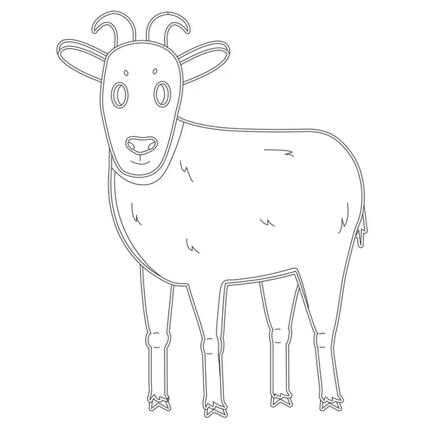 Cartoon Farm Goat Vector Graphic — Διανυσματικό Αρχείο