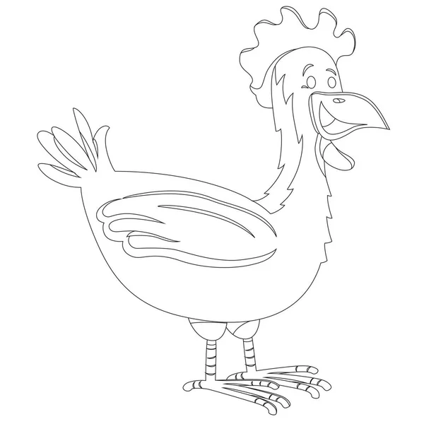 Granja Dibujos Animados Gallo Pájaro Vector Gráfico — Archivo Imágenes Vectoriales