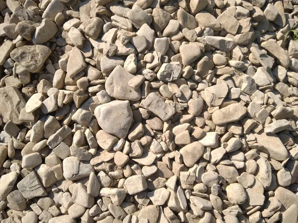 Tekstura Ścieżki Rzecznych Kamieni Szarych — Zdjęcie stockowe