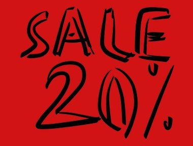 Kırmızı arkaplanda büyük siyah harflerle 