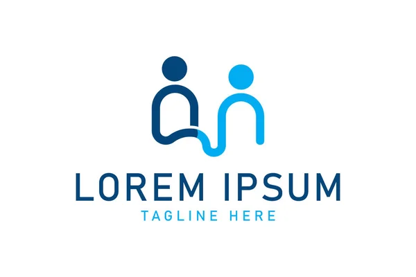 İnsanların logosu. Takım çalışması, iş ve aile logosu için uygun. Basit tasarım düzenlenebilir