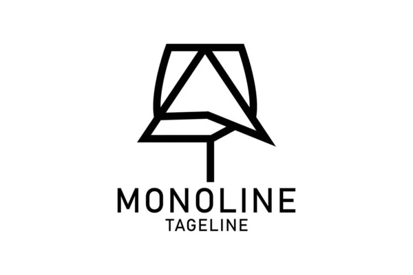 Şarap kadehi logosu ve ağaç. Vektör çizimi, simge, logo tasarımı. Basit tasarım düzenlenebilir.