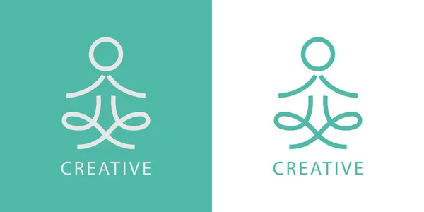 Yoga ev logosu tasarımı. Basit tasarım düzenlenebilir