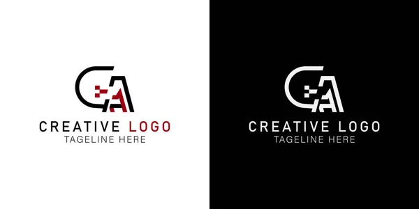 Harfler soyut logo Baş harfleri GA, AG. Monogram logo konsepti. Basit dizayn edilebilir. vektör illüstrasyonu