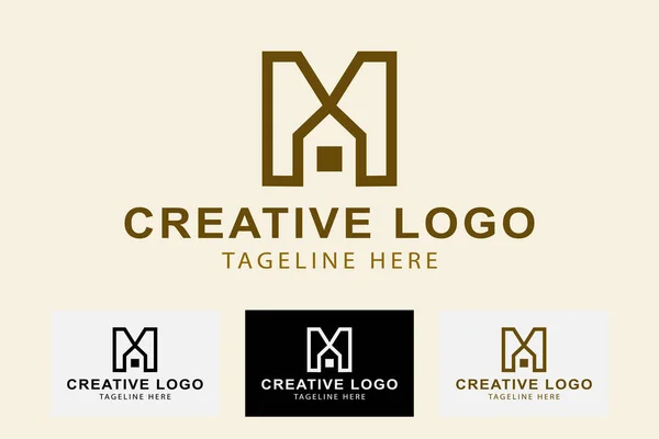Emlak, bina, ev, apartman, daire, ofis, mimari ile ilgili M harfli logo tasarımı. Yaratıcı logo uzmanı. Basit vektör tasarımı düzenlenebilir