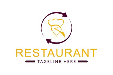 Aşçı şapkalı R harfi logosu. Restoran logoları, aşçılar, gıda mağazaları için uygun. Basit logo tasarımı düzenlenebilir.