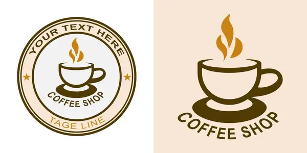 Kahve logosu. Kahve fincanı tasarımı. Kahve dükkanı logosu, kahve ürünü, kafe ve daha fazlası için uygun. Basit tasarım düzenlenebilir