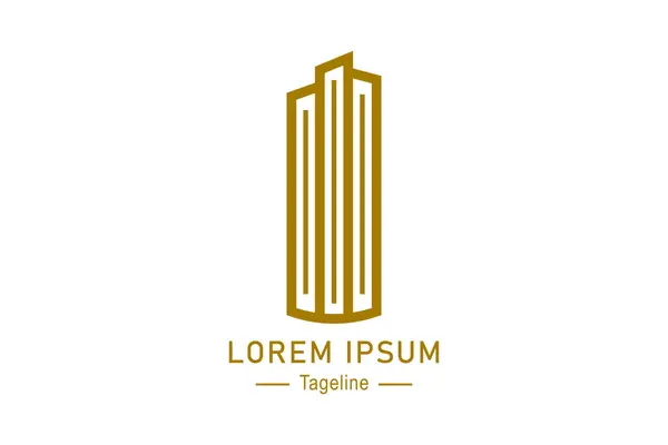 Bina logosu. Yaratıcı basit logo. Otel, emlak, daire ve daha fazlası için uygun. Basit vektör tasarımı düzenlenebilir