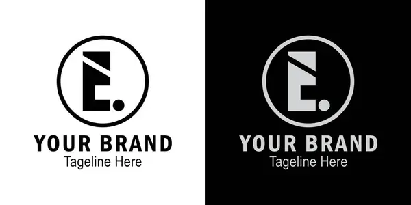 E noktası logosu. Baş harfler logo konsepti. Yaratıcı logo uzmanı. Basit tasarım düzenlenebilir