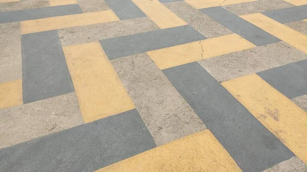Textura Estrada Concreto Amarelo Cinza — Fotografia de Stock