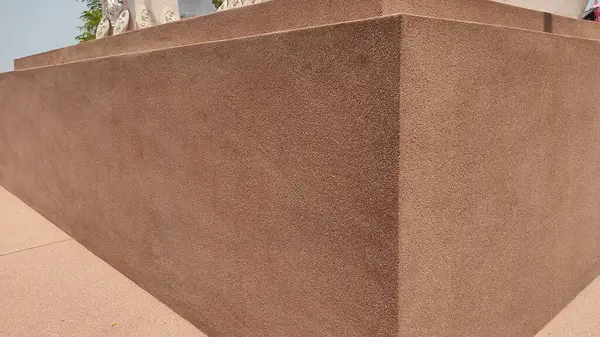 Parede Concreto Com Cimento Piso Pedra — Fotografia de Stock
