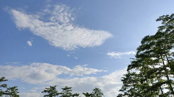 Blauer Himmel Mit Wolken Luftbild — Stockfoto