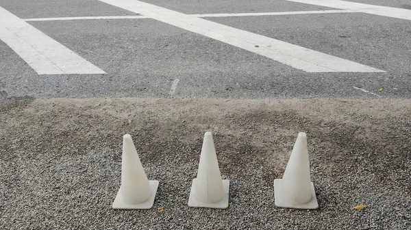 Cones Trânsito Rua — Fotografia de Stock