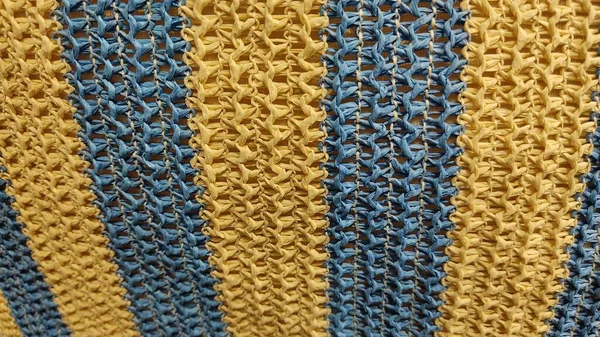 Трикотажный Фон Желтое Вязание Текстуры Шерсть — стоковое фото