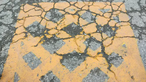 Textura Estrada Amarela Com Arranhões — Fotografia de Stock