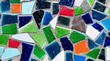 Bir duvar arkaplanının renkli mozaiği