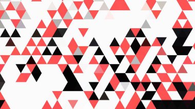 Kırmızı ve siyah renkli bir üçgen deseni.