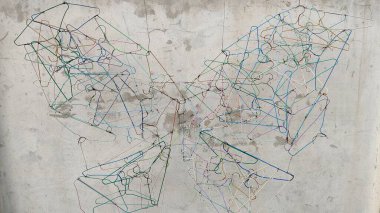 Değişik renkte bir deseni olan soyut arkaplan