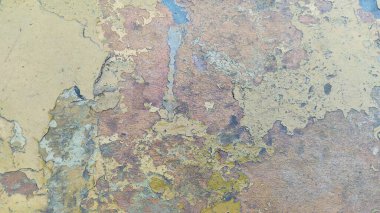 Paslı metal arka plan ve eski boya. Paslı metal yüzey. Çatallı paslı doku