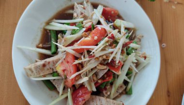 Lezzetli Asya mutfağının yakın görüntüsü