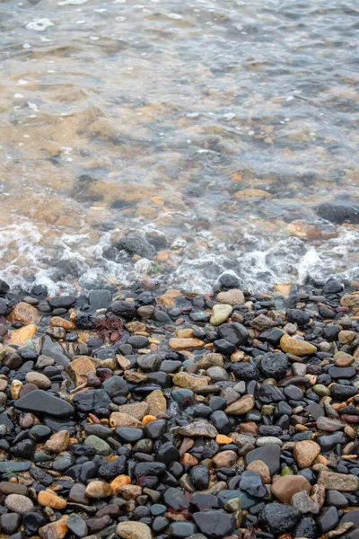 アイスランドの黒いビーチの石 — ストック写真