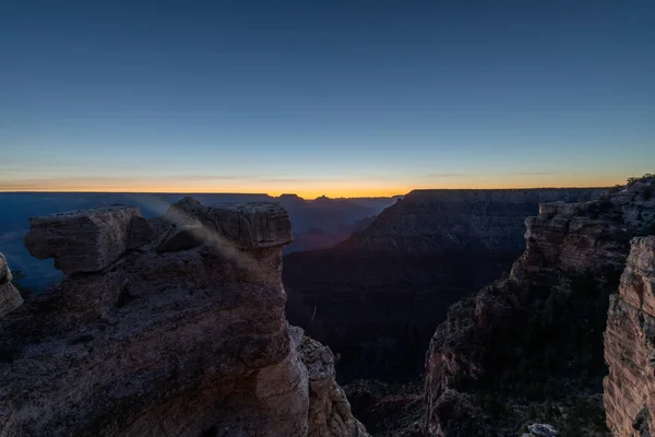 Sunrise Grand Canyon National Park Arizona Silhouette Layers — Stock Photo, Image