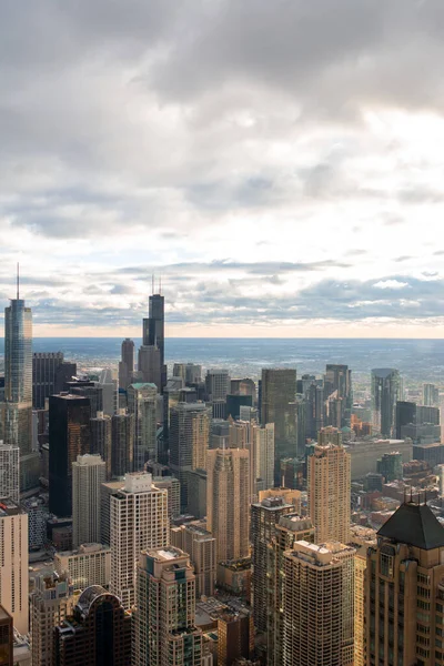 Aerial View Chicago Downtown High Rise Buildings Royalty Free Stock Images
