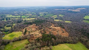 Kırsal bölgenin havadan görünüşü