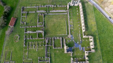 Antik şehir Cuenca 'nın havadan görünüşü, İspanya