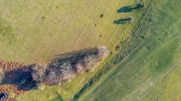 Вид Воздуха Красивое Зеленое Поле — стоковое фото
