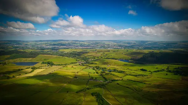 飛行機の上からアイルランドの田舎を眺め — ストック写真