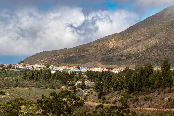 stock image la palma, canary island, spain - april 2 7, 2 0 1 6 : view from the top of the mountain with a small white