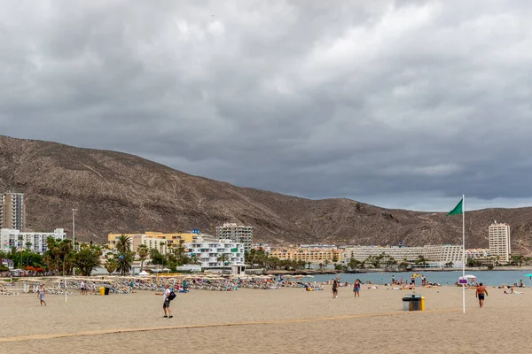 Playa Las Resmas Canary Islands Tenerife Spain April Beach People — стоковое фото