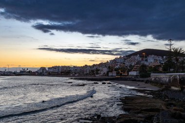 Las Palmas de Grand Canaria 'da gün batımı, İspanya.