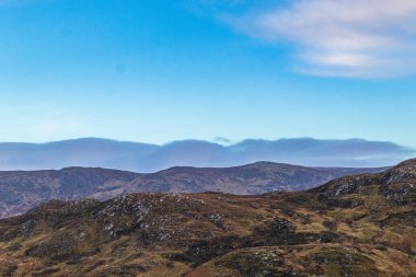 İsrail eyaletinin kuzeyindeki dağların manzarası.