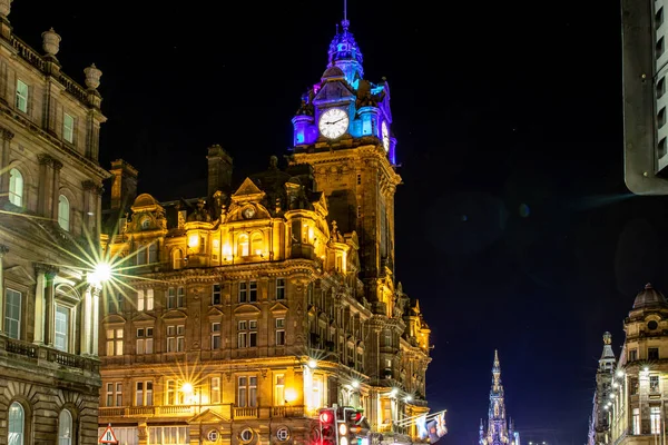 Centrum Liverpoolu Nocą Anglia Wielka Brytania — Zdjęcie stockowe