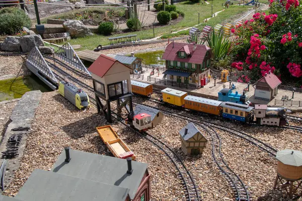 stock image the small train in the city of the netherlands