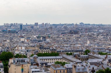 Montpartre Hill 'den Paris' in panoramik görüntüsü