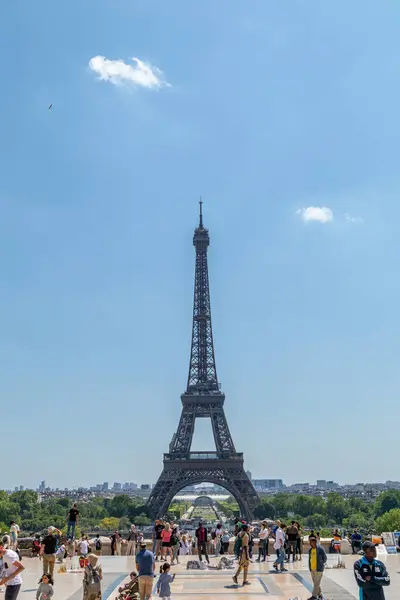 Париж Франция Июля Знаменитая Эйфелева Башня Париже Франция — стоковое фото