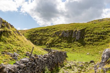 Kuzey Hollanda eyaletinin kuzeyindeki yeşil tepelerin güzel bir manzarası.