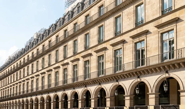 stock image the building of grand - de - la - gargodes, paris - france, is the oldest building of paris and its facades,