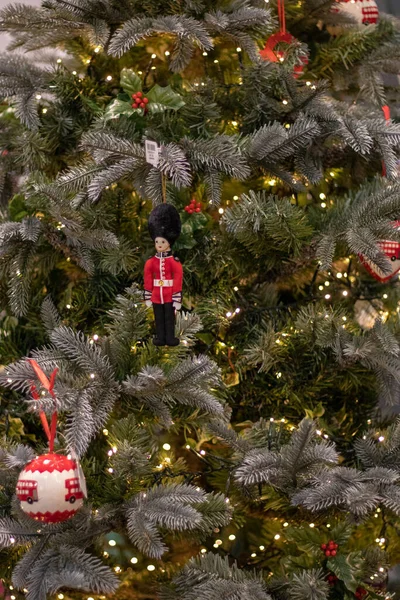Decorações Árvores Natal Brinquedos — Fotografia de Stock