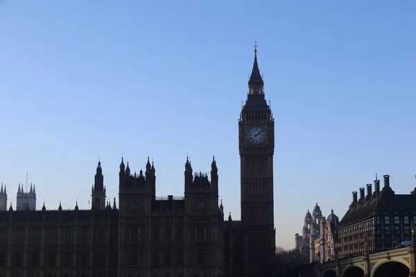 Gran Torre Del Reloj Ben Westminster Palacio — Foto de Stock