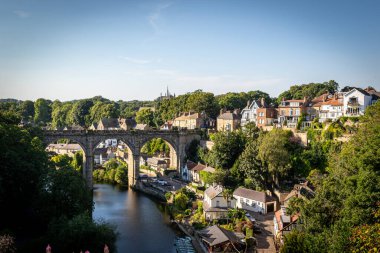 Lüksemburg, Fransa 'daki nehrin güzel manzarası.