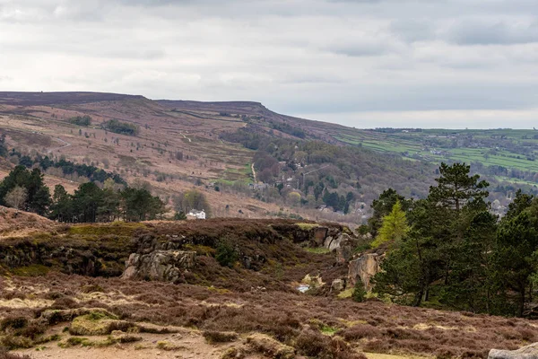 Une Vue Sur Chaîne Montagnes Campagne Dans Parc National Yorkshire — Photo