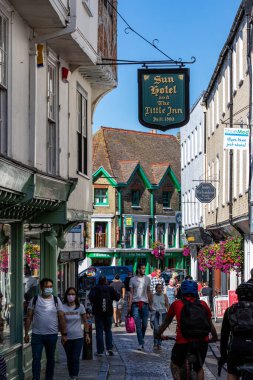 New York 'un kuzeyindeki eski Horoz Kasabası' nın tarihi caddesi.