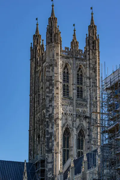 Katedralen Mary Byen Antwerp Belgien - Stock-foto