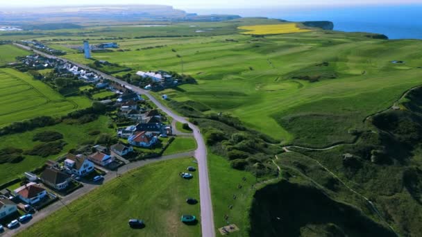 Vista Aerea Del Golf Club Nella Contea Donegal Irlanda — Video Stock